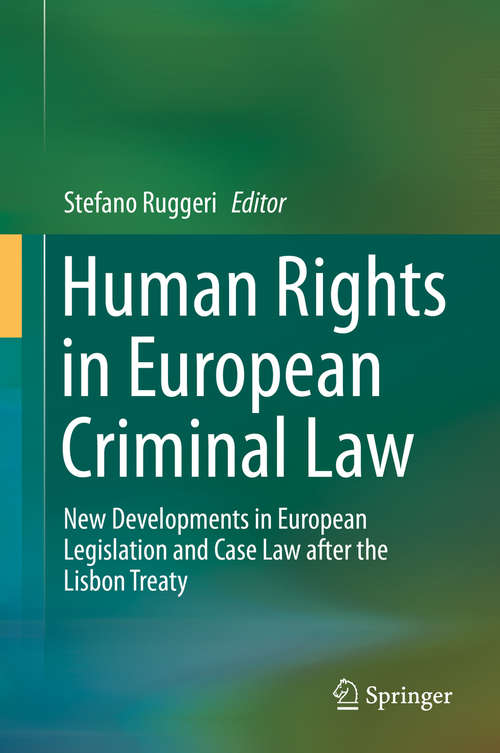 Book cover of Human Rights in European Criminal Law