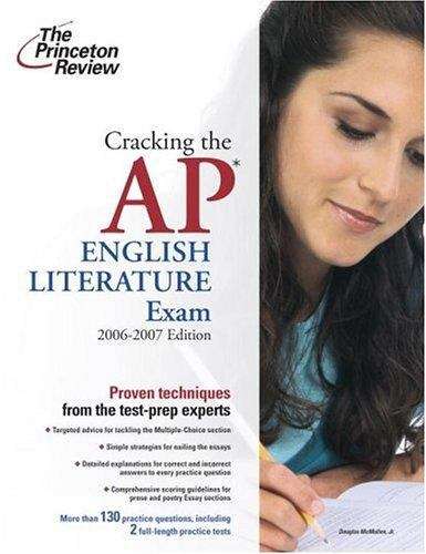 Book cover of Cracking the AP English Literature Exam (2006-2007 edition)