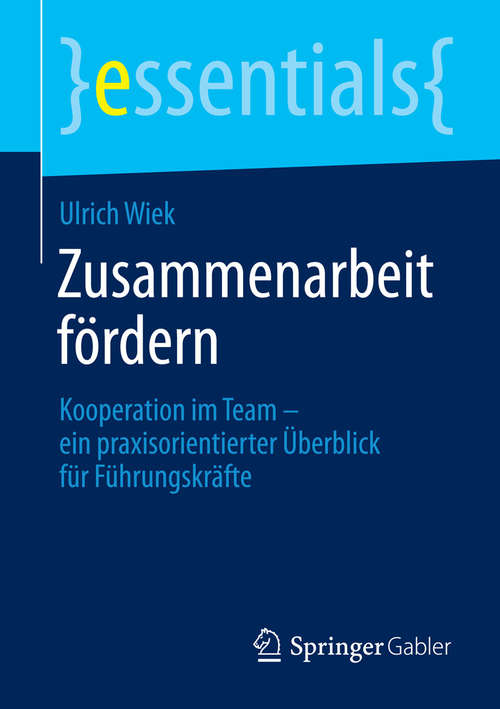 Book cover of Zusammenarbeit fördern