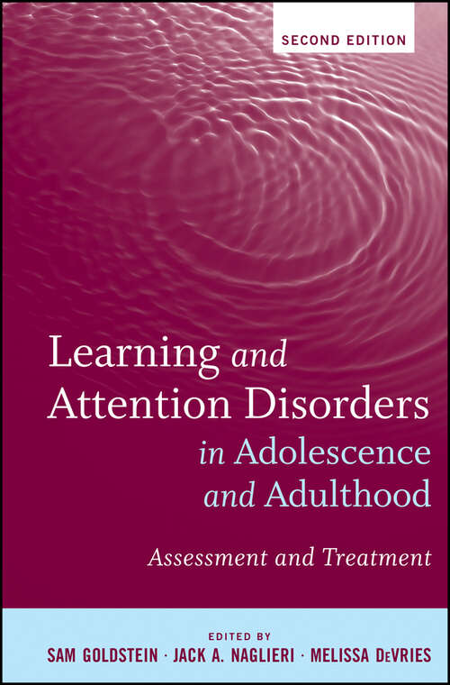 Book cover of Learning and Attention Disorders in Adolescence and Adulthood