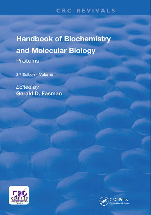 Book cover of Handbook of Biochemistry: Section A Proteins, Volume I (3) (Routledge Revivals Ser.)