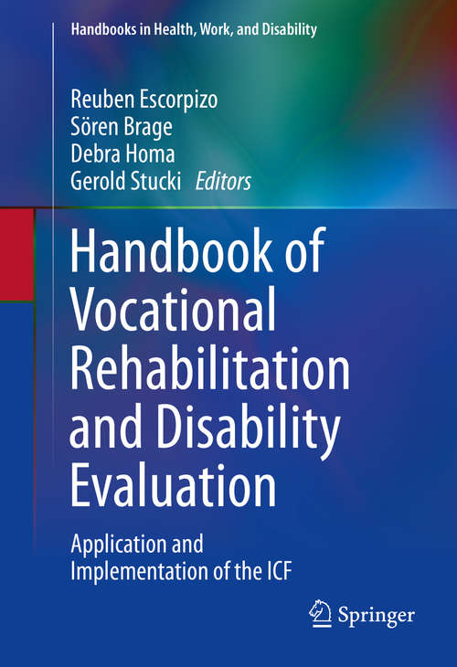 Book cover of Handbook of Vocational Rehabilitation and Disability Evaluation