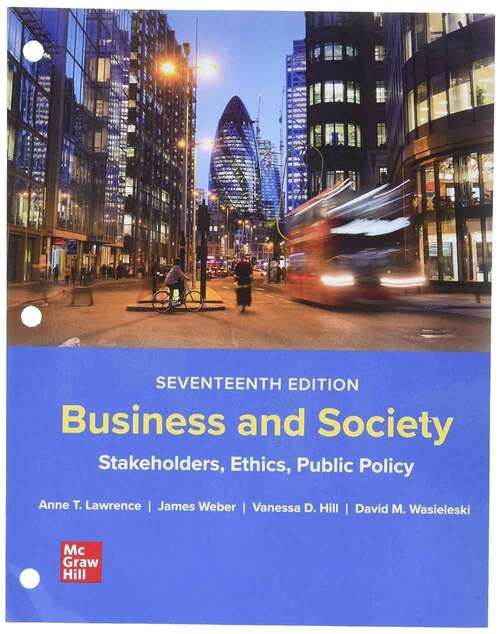 Book cover of Business and Society: Stakeholders, Ethics, Public Policy