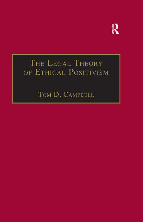 Book cover of The Legal Theory of Ethical Positivism (Applied Legal Philosophy #2)