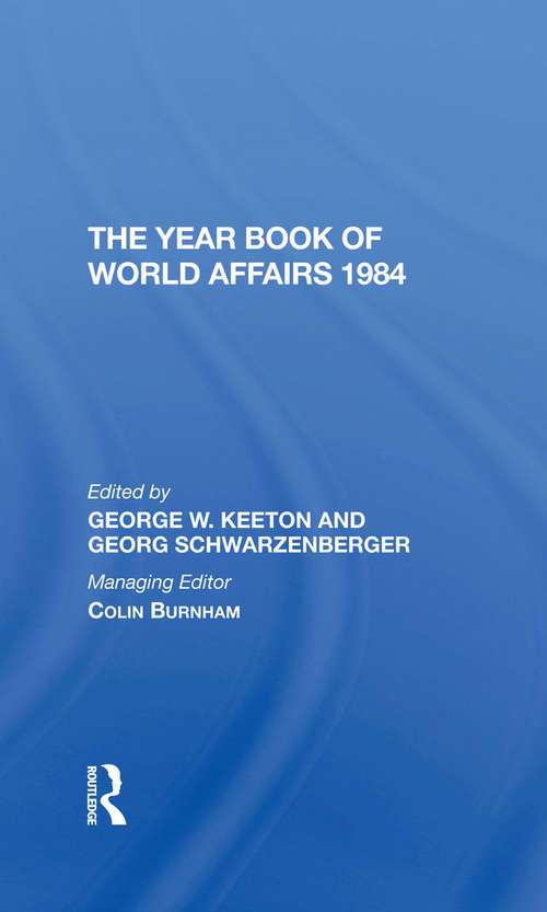 Book cover of The Year Book Of World Affairs 1984
