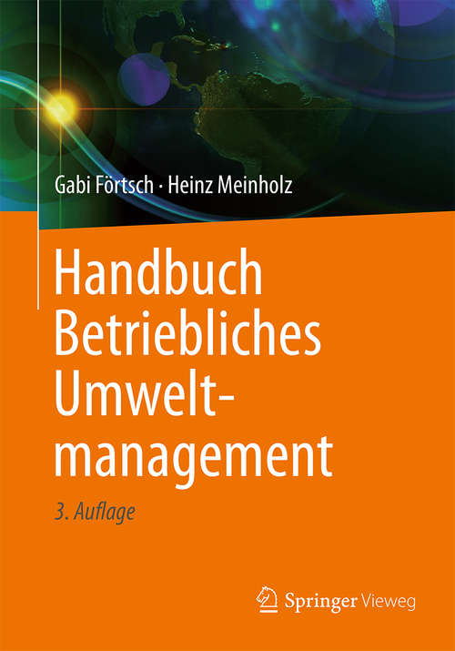 Book cover of Handbuch Betriebliches Umweltmanagement (3. Aufl. 2018)