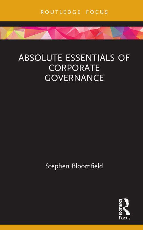 Book cover of Absolute Essentials of Corporate Governance (Absolute Essentials of Business and Economics)