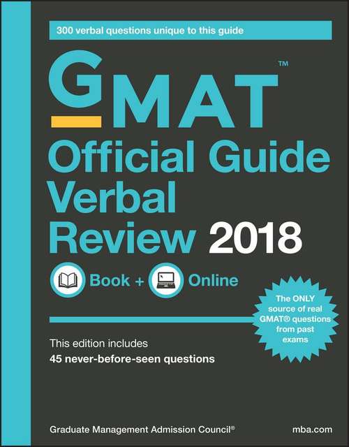 Book cover of The Official Guide For GMAT Verbal Review 2018