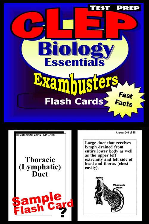 Book cover of CLEP Test Prep Flash Cards: Biology Essentials (Exambusters CLEP Workbook #1)