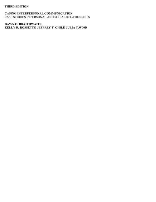 Book cover of Casing Interpersonal Communication: Case Studies in Personal and Social Relationships