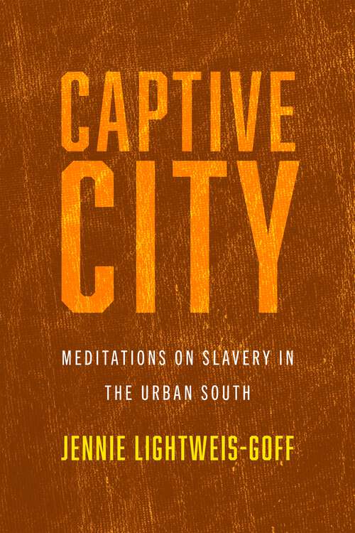 Book cover of Captive City: Meditations on Slavery in the Urban South