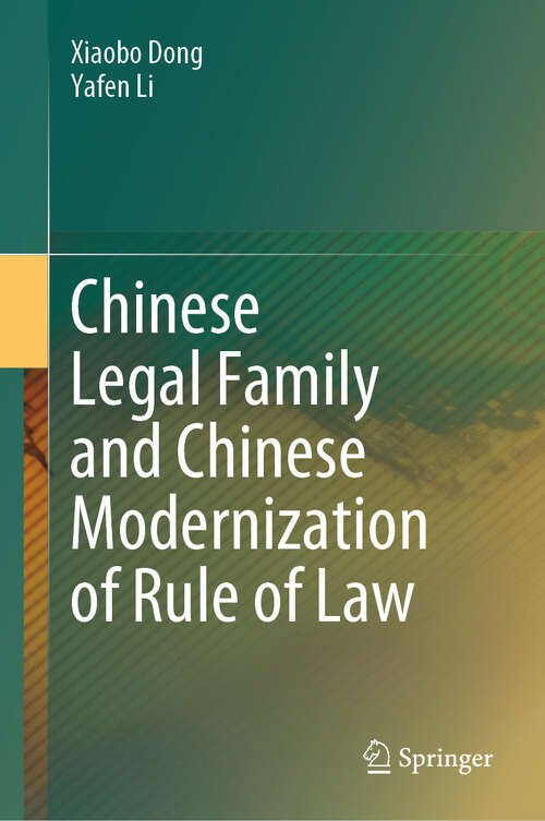 Book cover of Chinese Legal Family and Chinese Modernization of Rule of Law