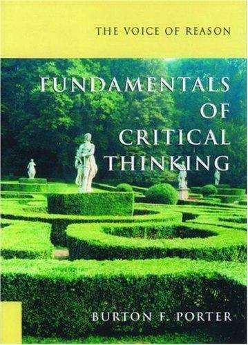 Book cover of The Voice of Reason: Fundamentals of Critical Thinking