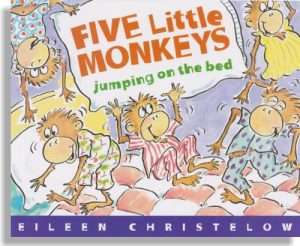 Book cover of Five Little Monkeys Jumping on the Bed (Fountas & Pinnell LLI Blue: Level E)