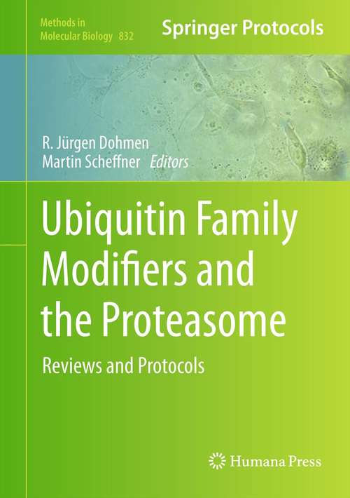 Book cover of Ubiquitin Family Modifiers and the Proteasome