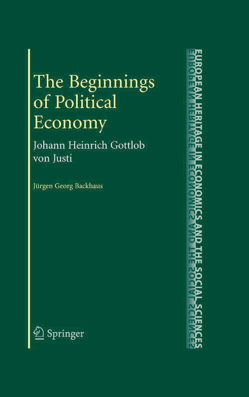 Book cover of The Beginnings of Political Economy