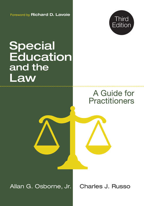 Book cover of Special Education and the Law: A Guide for Practitioners