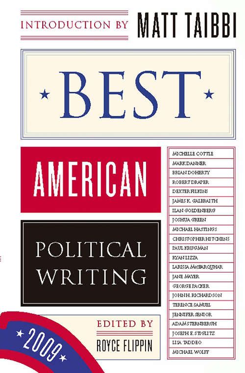 Book cover of Best American Political Writing 2009
