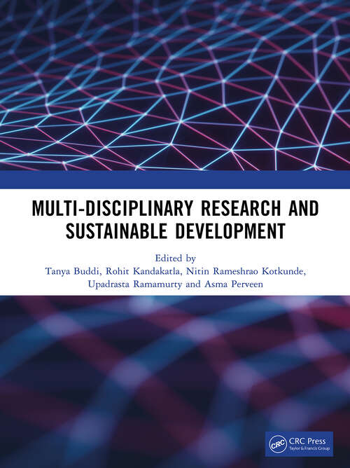 Book cover of Multi-Disciplinary Research and Sustainable Development (1)