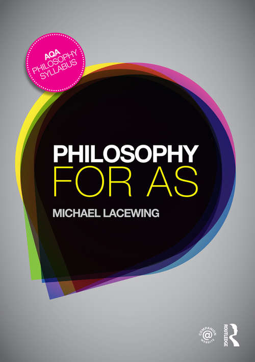 Book cover of Philosophy for AS: Epistemology and Philosophy of Religion