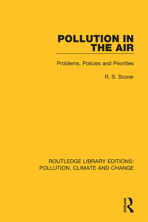 Book cover of Pollution in the Air: Problems, Policies and Priorities
