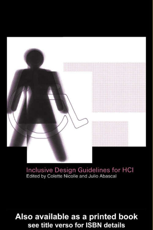 Book cover of Inclusive Design Guidelines for HCI