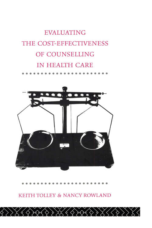 Book cover of Evaluating the Cost-Effectiveness of Counselling in Health Care