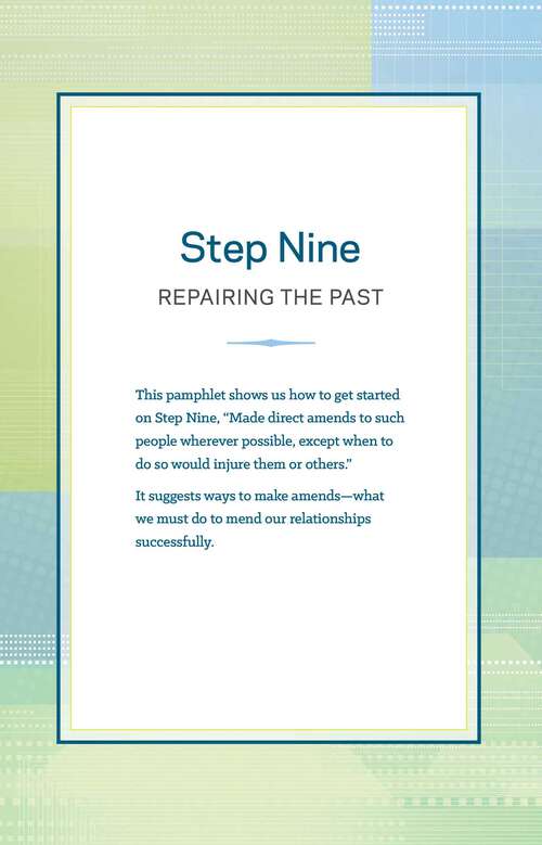 Book cover of Step Nine: Repairing the Past