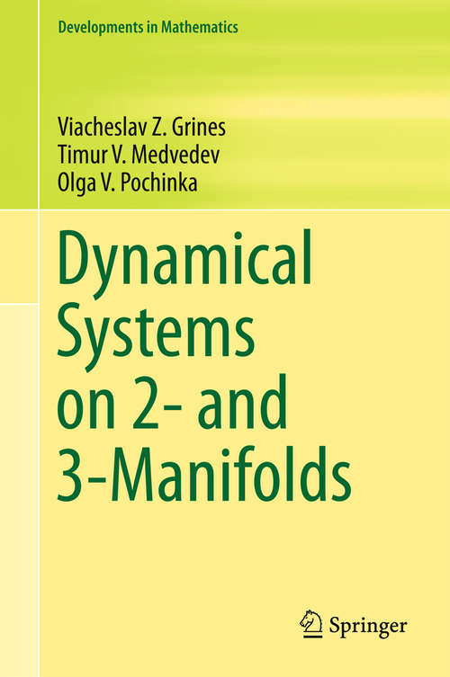 Book cover of Dynamical Systems on 2- and 3-Manifolds