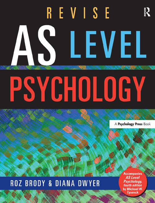 Book cover of Revise AS Level Psychology