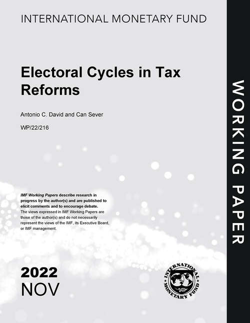 Book cover of Electoral Cycles in Tax Reforms (Imf Working Papers)