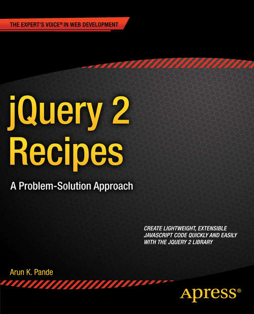 Book cover of jQuery 2 Recipes