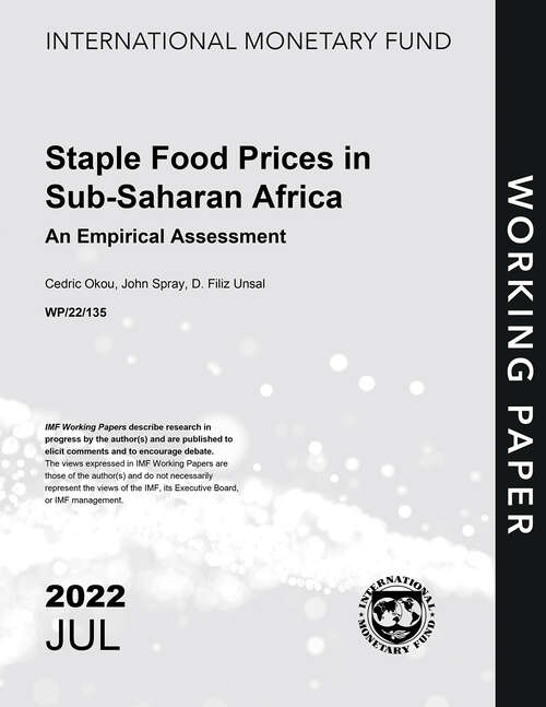 Book cover of Staple Food Prices in Sub-Saharan Africa: An Empirical Assessment