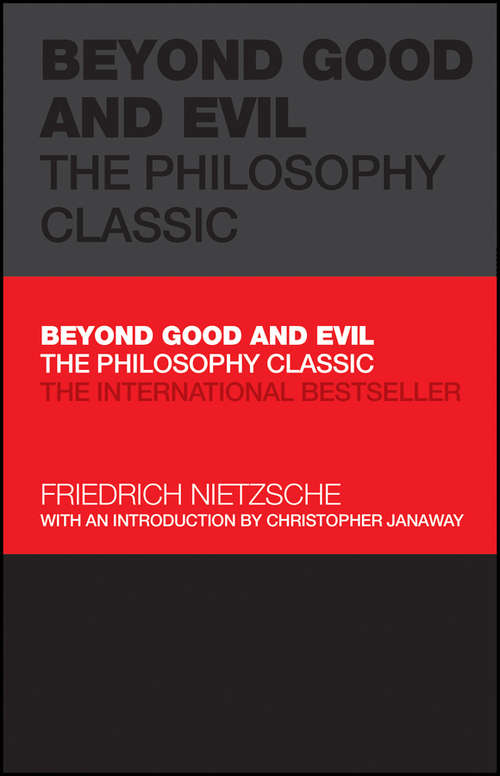 Book cover of Beyond Good and Evil: The Philosophy Classic (Capstone Classics)
