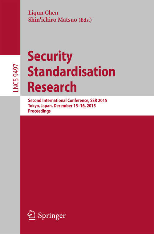 Book cover of Security Standardisation Research