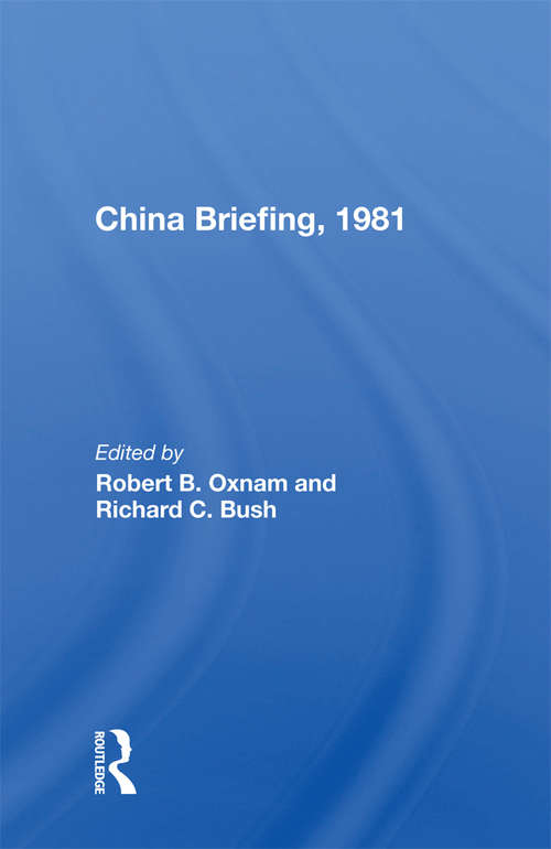 Book cover of China Briefing, 1981