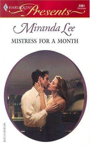 Book cover of Mistress for a Month (Three Rich Men)