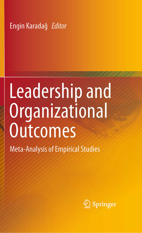 Book cover of Leadership and Organizational Outcomes