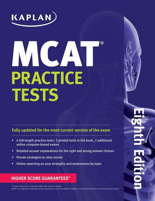 Book cover of Kaplan MCAT Practice Tests (Eighth Edition)
