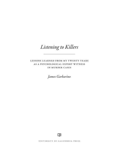 Book cover of Listening to Killers