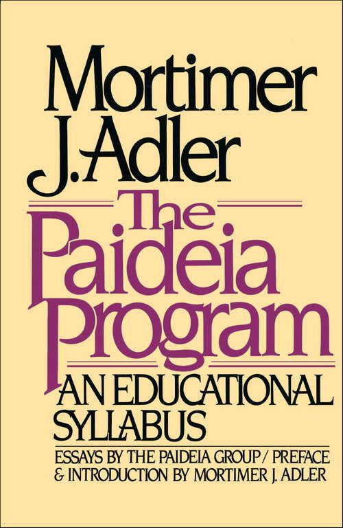Book cover of Paideia Program: An Educational Syllabus