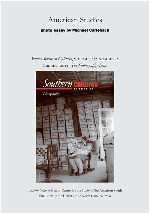 Book cover of American Studies: An article (Southern Cultures: 17:2)
