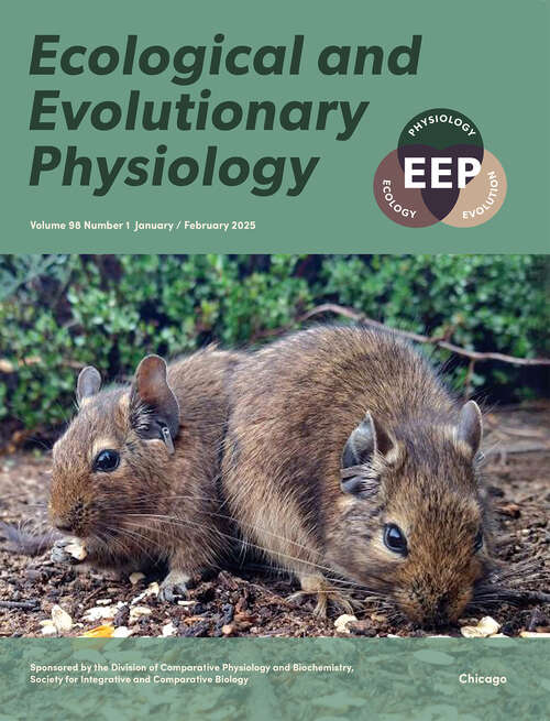 Book cover of Ecological and Evolutionary Physiology, volume 98 number 1 (January/February 2025)
