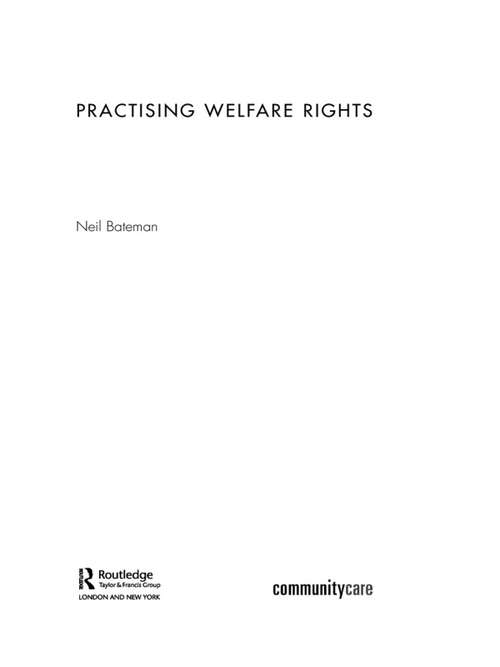 Book cover of Practising Welfare Rights
