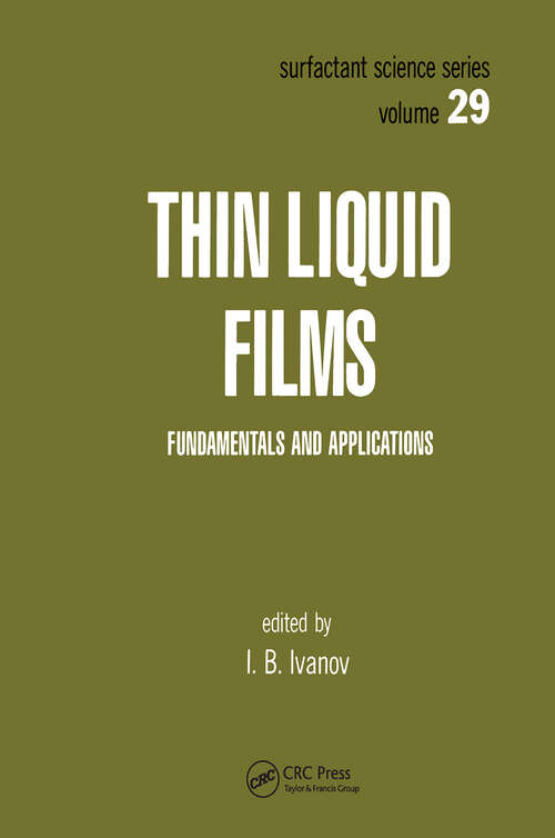 Book cover of Thin Liquid Films