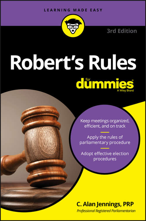 Book cover of Robert's Rules For Dummies