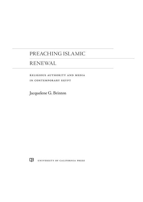 Book cover of Preaching Islamic Renewal