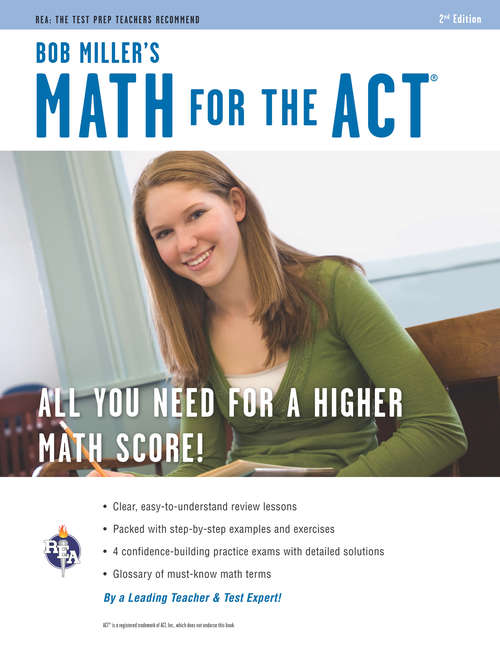 Book cover of Math for the ACT 2nd Ed., Bob Miller's