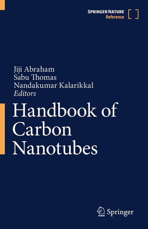 Book cover of Handbook of Carbon Nanotubes (1st ed. 2022)