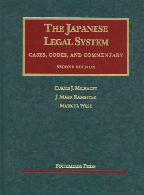 Book cover of The Japanese Legal System (Second Edition)
